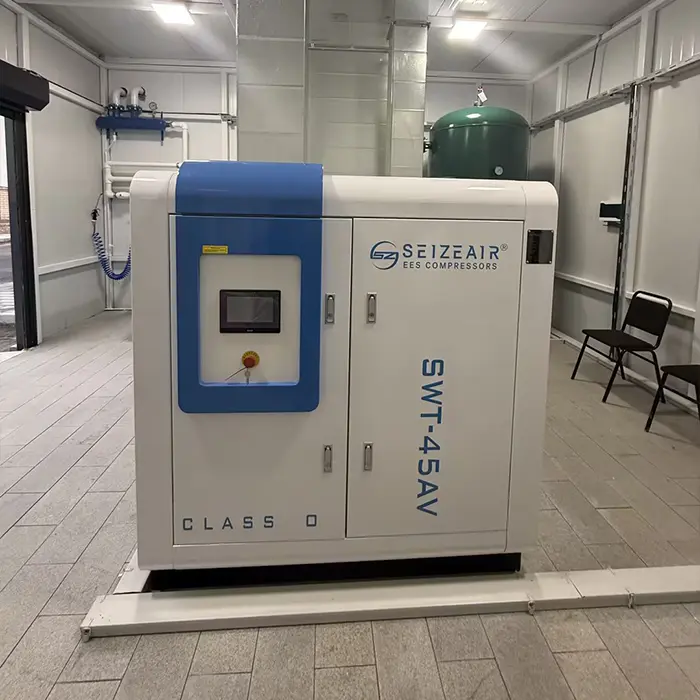 Συμπιεστής αέρα τριών σταδίων PM VSD Dry Type Oil-free Screw Air Compressor